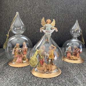 Fontanini hand blown glass ornaments